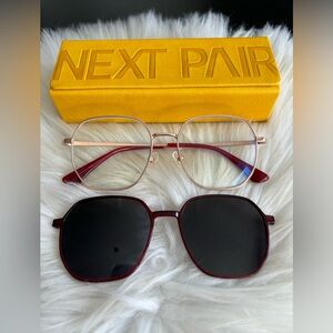 Nextpair Bluelight Glasses with clip-on Sunglasses